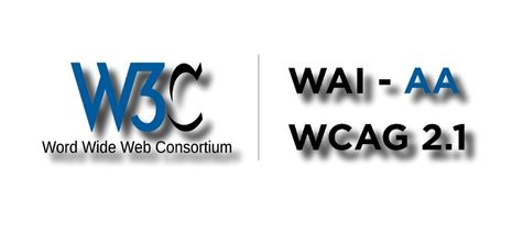 Logotipo del W3C con el nivel AA de las pautas WCAG 2.1