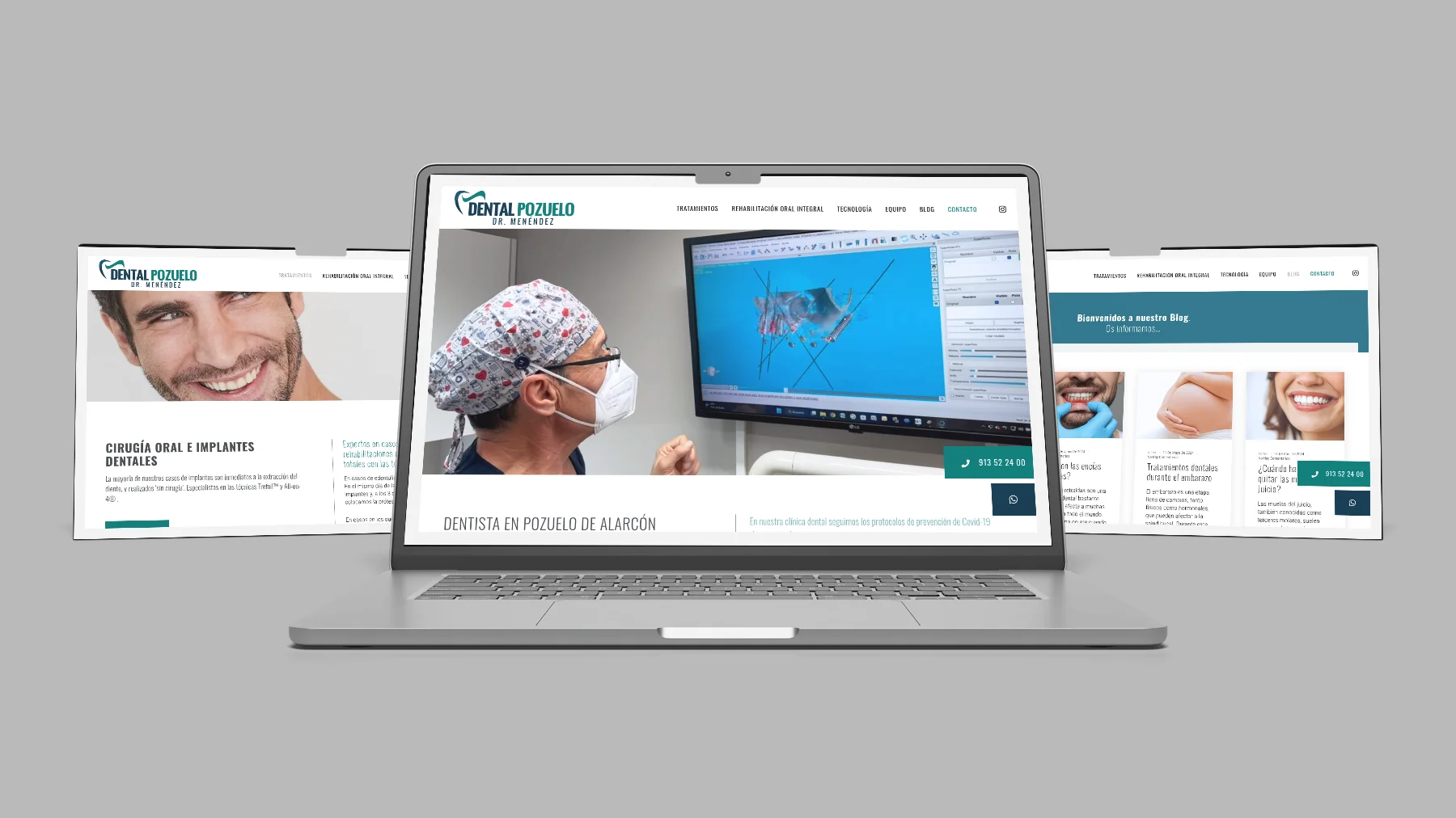 Diseño web de pozuelo dental